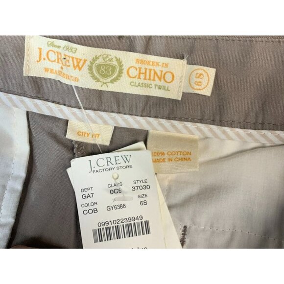 J Crew Chino Pants Size 6 S Short Brown City Fit Classic Buttery Twill Women New - Picture 6 of 8